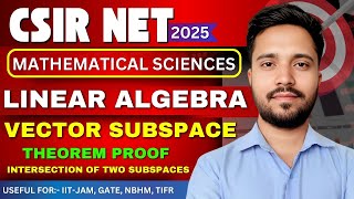 Download the video "Intersection of two subspaces theorem proof | subspace theorem proof | CSIR NET LINEAR ALGEBRA"