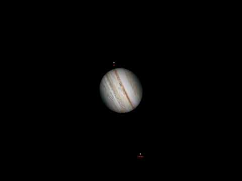 Jupiter Rotates as Moons Orbit