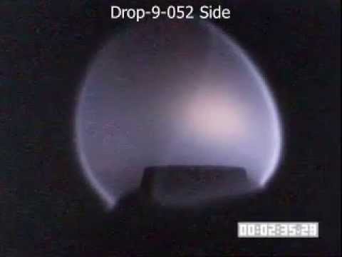 NASA Drop Tower - Test 52 - CH4 - 25 mm - 30% O2 - 1 atm - 1g ignition