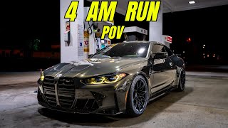IT&#39;S 4 A.M. COME DRIVE WITH ME - BMW M4 COMPETITION POV