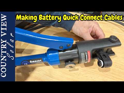 Making Quick Connect Battery Cables with Hydraulic Crimper