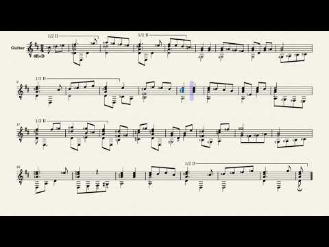 Passo e mezzo Italiano – Anonymous, XVI century (guitar sheet music)