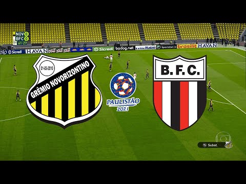 NOVORIZONTINO X BOTAFOGO-SP - CAMPEONATO PAULISTA 2021 - 11ª RODADA - 06/05/2021 - PES 2021