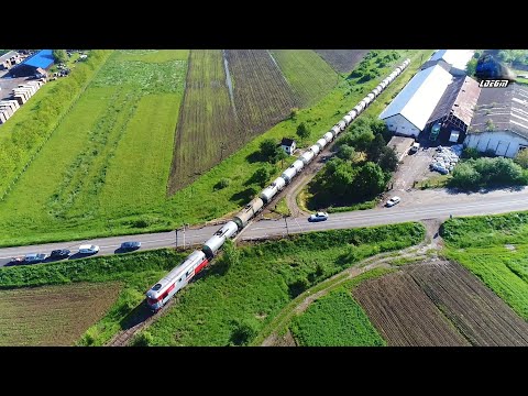 🚁🚂Fluieroasa 60-0897-8 Whistle Loko & Marfar CFR MARFĂ Tanker Train in Nușfalău & Porți 21 May 2021