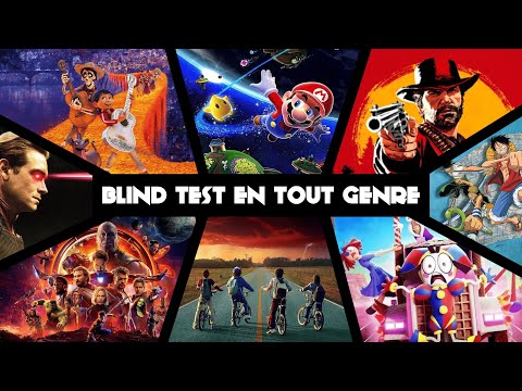 BLIND TEST TOUT GENRE 80 extraits (Film,Série,Jeux Vidéo,Dessin Animé,Animé)