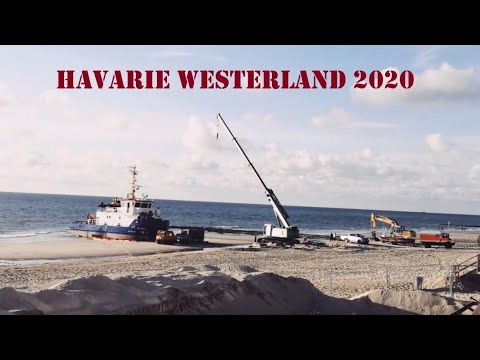 Havarie Schiff Strand Westerland Sylt 2020 Ship accident