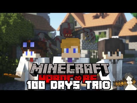 We Spent 100 Days in a Parasite Apocalypse in Minecraft | Trio Edition