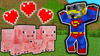 Minecraft Manhunt, But Breeding Mobs Gives Super Powers…