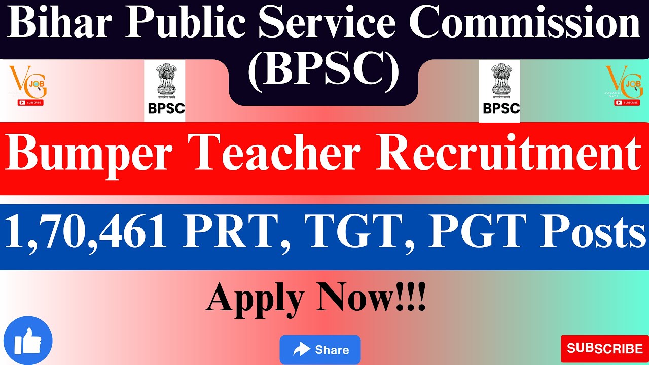 BIHAR TEACHER RECRUITMENT 2023 || NOTIFICATION OUT FOR170461 POSTS || APPLY ONLINE ||