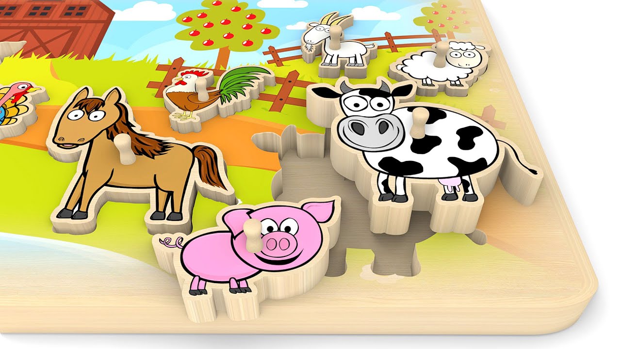 Puzzle dla dzieci ze zwierzętami na wsi | CzyWieszJak