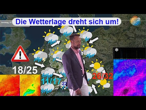 The weather is changing: significantly cooler and sometimes very wet! Weather forecast August 25-...