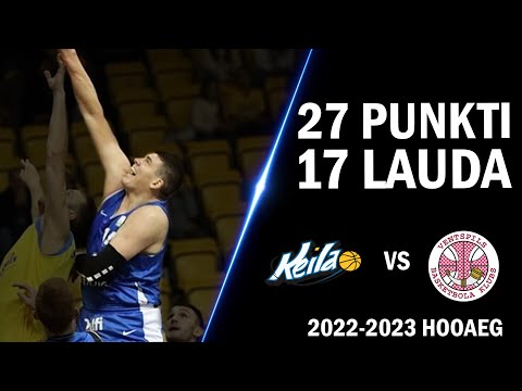 Matej Radunic 27 punkti 17 lauda (Keila KK - BK Ventspils)