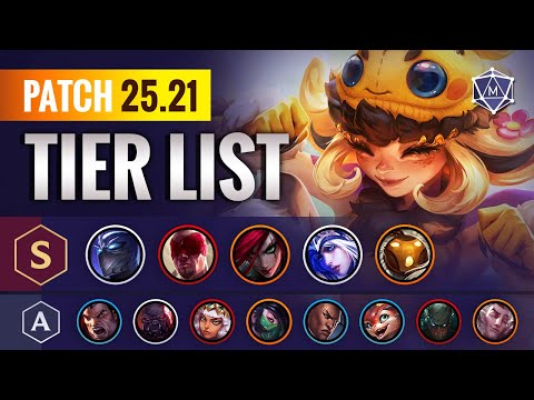 NEW TIER LIST for League of Legends Patch 25.21
