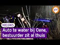 Hulpdiensten rukken uit voor auto te water bij Oene