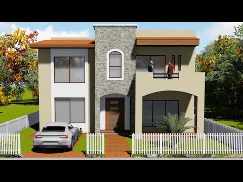 Proyecto de Casa de DOS PISOS con 4 recamaras | 10x10 metros