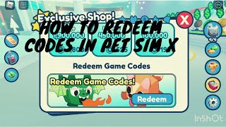 How to REDEEM CODES! + CODE (Pet Simulator X)