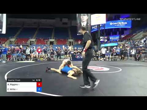160 Lbs Quarterfinal - Aiden Riggins, Iowa Vs Cooper Willis, Wisconsin 0855