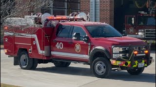 Dallas Fire Rescue Booster 40 and Engine 40 Responding from Quarters