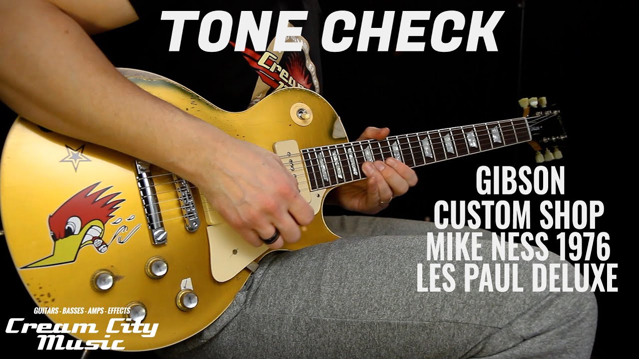 TONE CHECK: Gibson Custom Shop Mike Ness 1976 Les Paul Deluxe Murphy Lab Aged Goldtop - YouTube