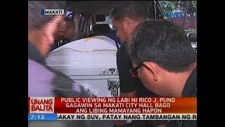 Public viewing ng labi ni Rico J. Puno gagawin sa Makati city hall bago ang libing mamayang hapon