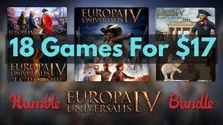 HUMBLE EUROPA UNIVERSALIS IV BUNDLE | 18 Items For $17 | Ends 04-FEB-2020