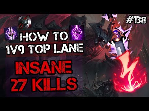 INSANE 27 KILL AATROX TOP 1V9 CARRY (League of Legends Gameplay Commentary 138)