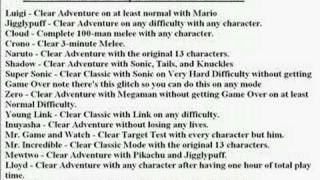How to unlock all the super smash flash characters