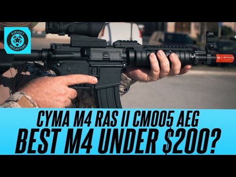 Best Airsoft M4 Under $200? CYMA M4 RAS CM005 AEG Airsoft Rifle|  AIrsoftmegastore.com