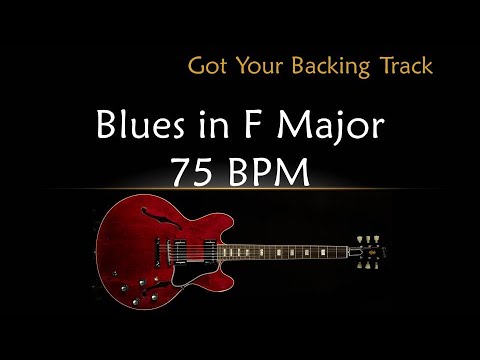 Backing Track for Guitar - Blues in F - 75 BPM
