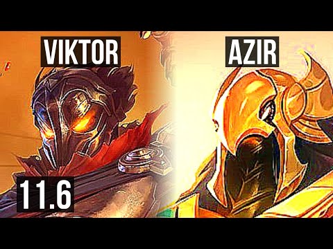 VIKTOR vs AZIR (MID) | 2/0/4, Rank 8 Viktor | KR Challenger | v11.6