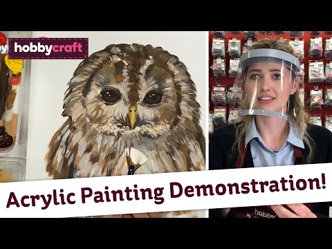Hobbycraft LIVE: How to Paint an Owl with Acrylics