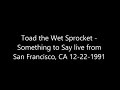Toad the Wet Sprocket - Something to Say live from San Francisco, CA 12-22-1991