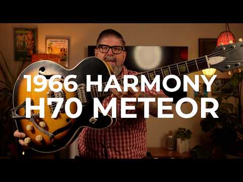 1966 Harmony H70 Meteor with Bigsby - Sunburst image 15