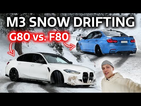 700HP BMW M3 G80 vs. 550HP M3 F80 SNOW DRIFTING - OG Schaefchen