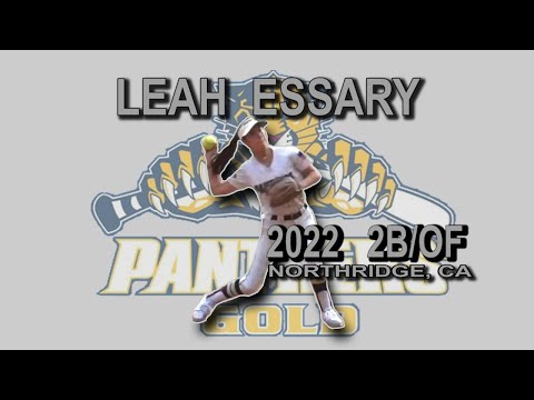 2022 Leah Essary Second Base and Outfield Softball Skills Video - Panthers Gold