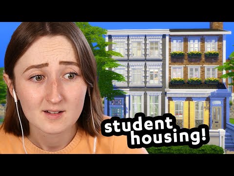 building townhouses for university students in the sims!
