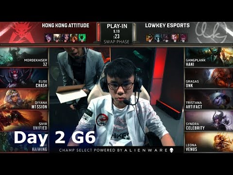 HKA vs LK | Day 2 Play-In Stage S9 LoL Worlds 2019 | HK Attitude vs Lowkey Esports