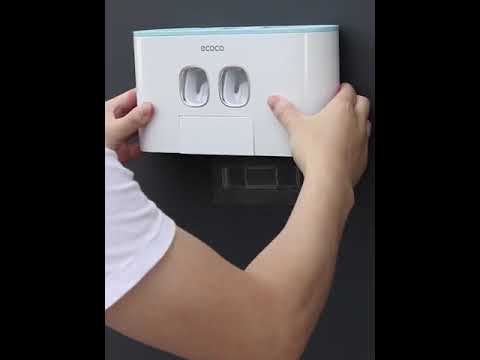 Auto Toothpaste Dispenser Toothbrush Holder Set