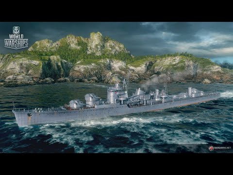 World of Warships -- Tier-X-Destroyer "Harugumo", good Torps but it´s a Gun-Boat with 5x2 100mm Guns