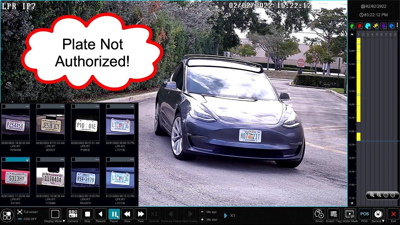 License plate reader camera authorized database demo