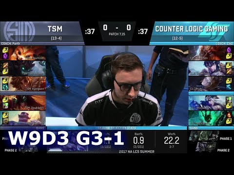 TSM vs CLG | Game 1 S7 NA LCS Summer 2017 Week 9 Day 3 | CLG vs TSM G1 W9D3