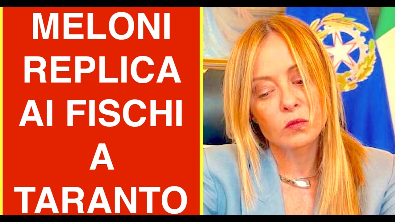 MELONI REPLICA AI FISCHI A TARANTO