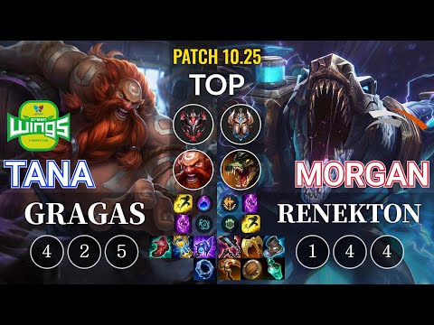JAG TaNa Gragas vs HLE Morgan Renekton Top - KR Patch 10.25