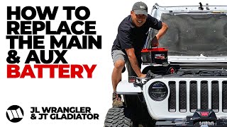 HOW TO Replace the Main and Auxiliary Battery on a Jeep JL Wrangler and Gladiator Truck w/o eTorque