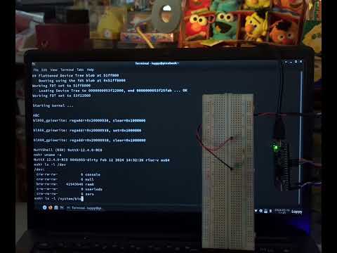 #Pine64 #Ox64 BL808 #RISCV SBC blinks an LED ... With #QuickJS JavaScript on Apache #NuttX RTOS 🎉