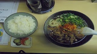 [飯動画]　肉うどん大＋ごはん大　「たまやうどん」