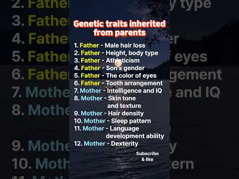 Genetic traits inherited from parents