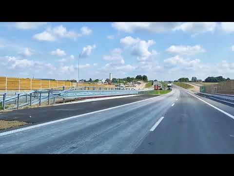 Przejazd trasą główną od km 622+900 do 622+400