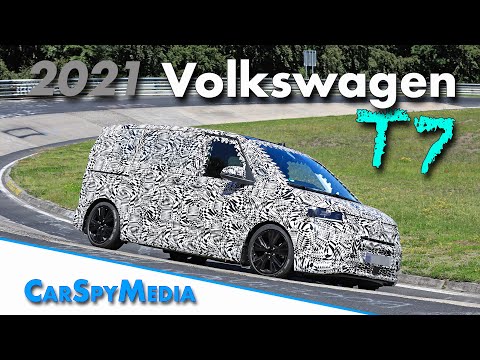 2021 Volkswagen T7 Plug-In Hybrid prototype spied testing at the Nürburgring