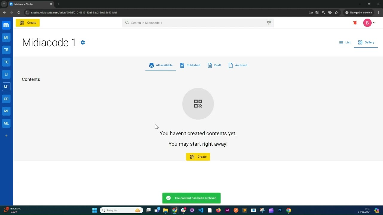 How to Archive Content in Midiacode Studio
